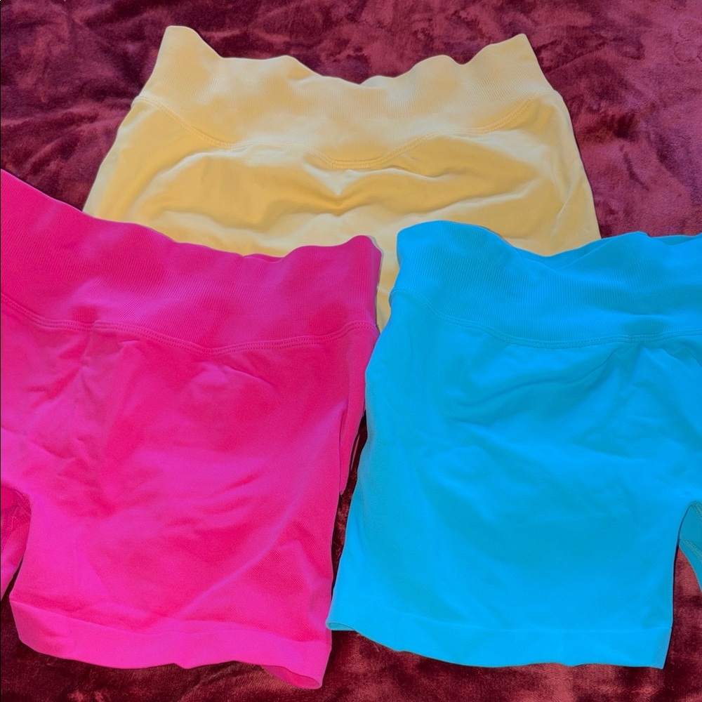 Vibrant Biker Shorts Set